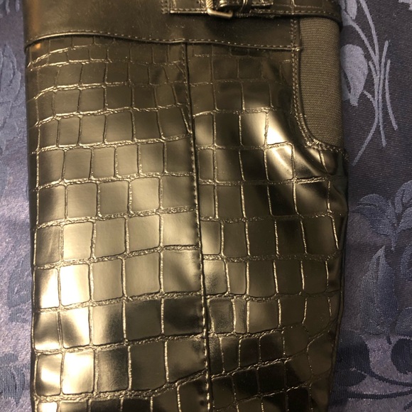 LifeStride women's dressy tall black faux alligator boots size 7 - Picture 13 of 16